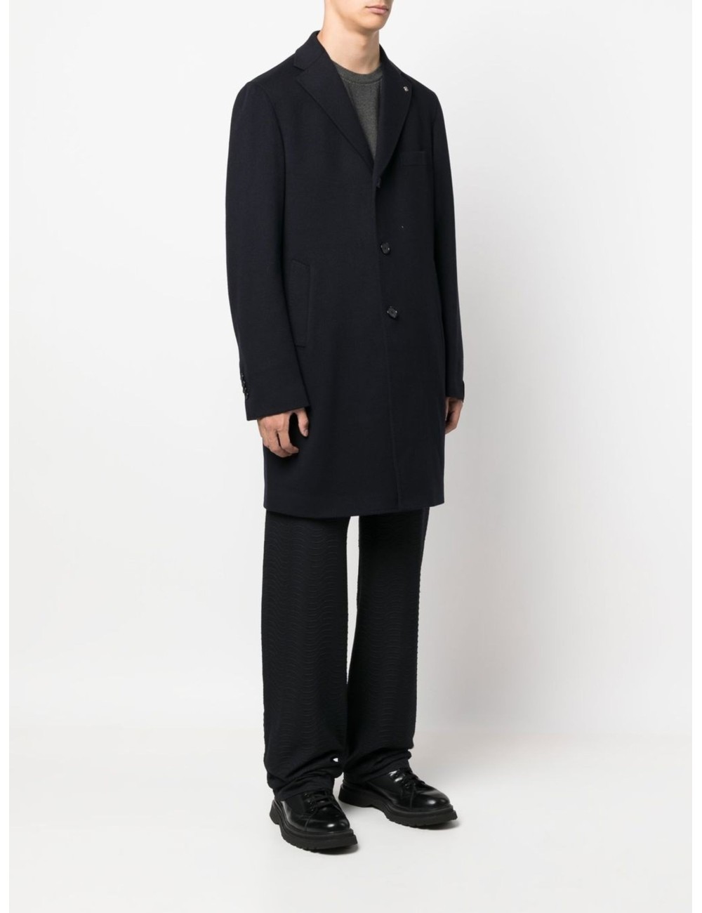 Cappotto monopetto in lana