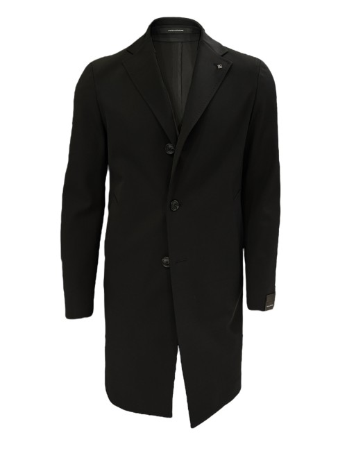 Cappotto monopetto in tessuto tecnico