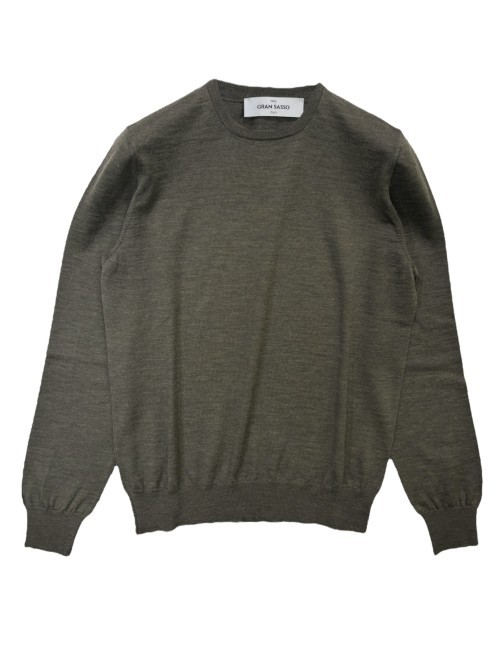 Maglia girocollo in extrafine merinos