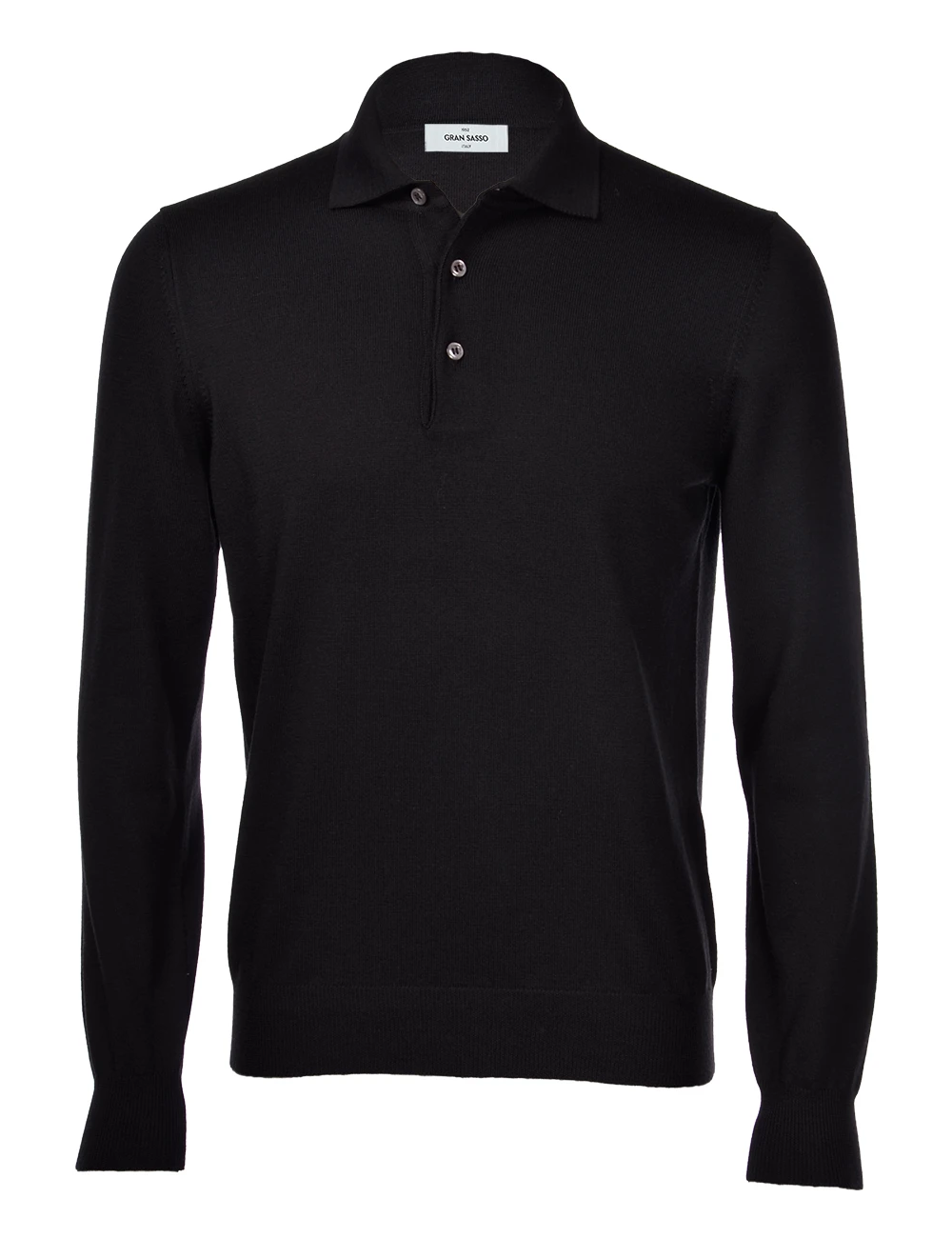 Polo a manica lunga in lana merinos
