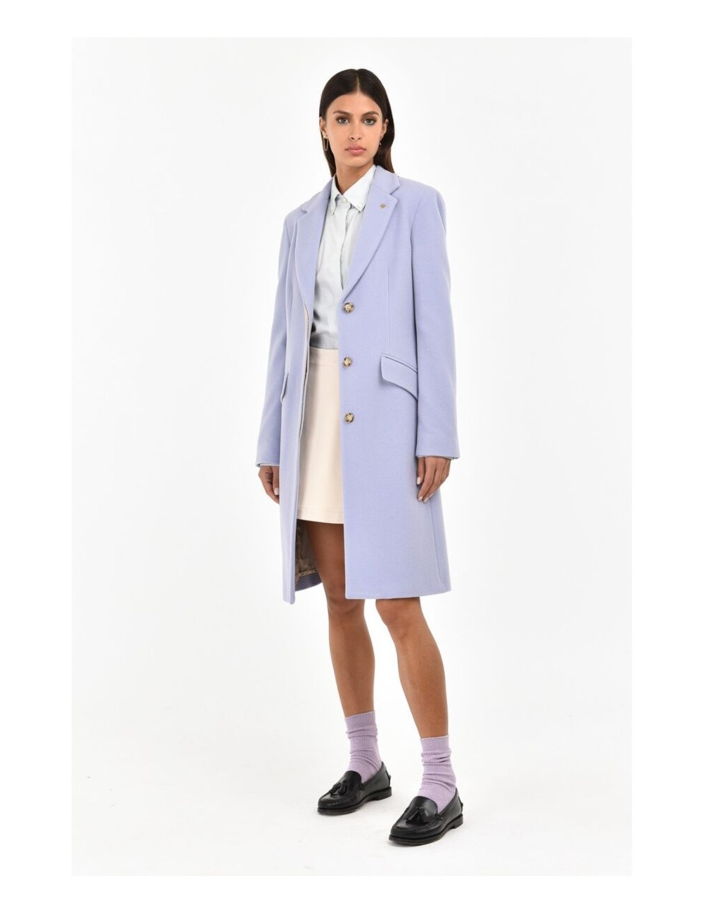 MANUEL RITZ Cappotto Lilla Lungo