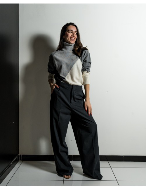 Maglia dolcevita rombi