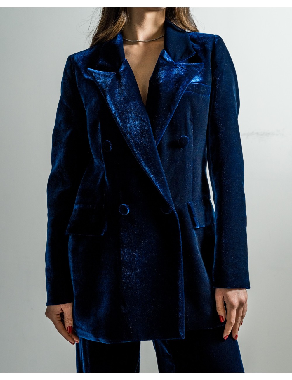 Giacca doppiopetto in velluto