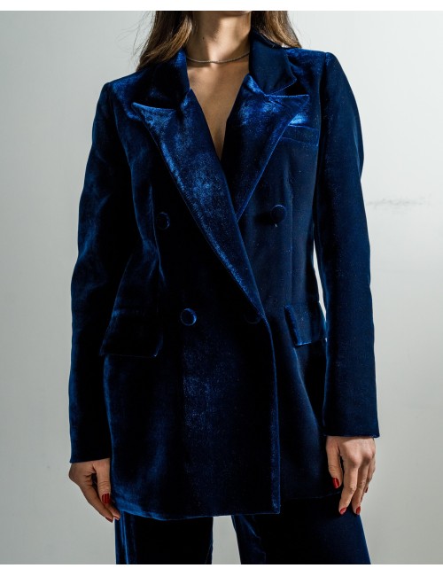 Giacca doppiopetto in velluto