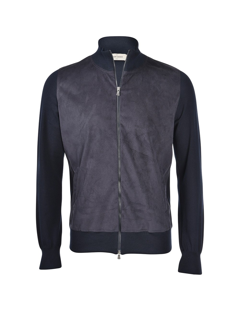 Giubbino in cotone e alcantara