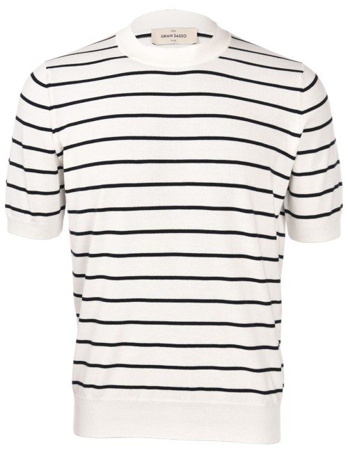 Maglia girocollo rigata