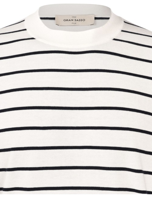 Maglia girocollo rigata