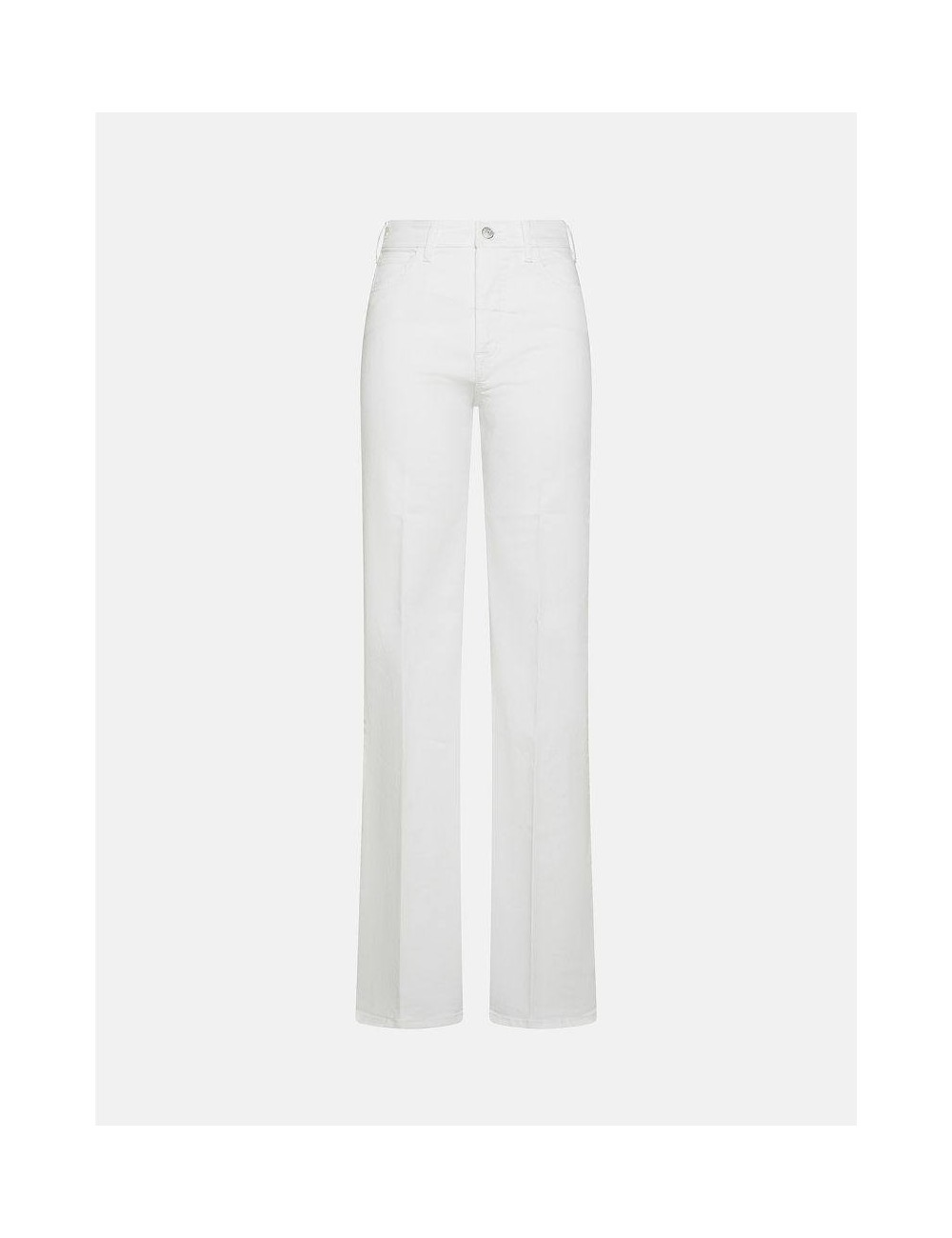 Jeans in bull di cotone vita alta