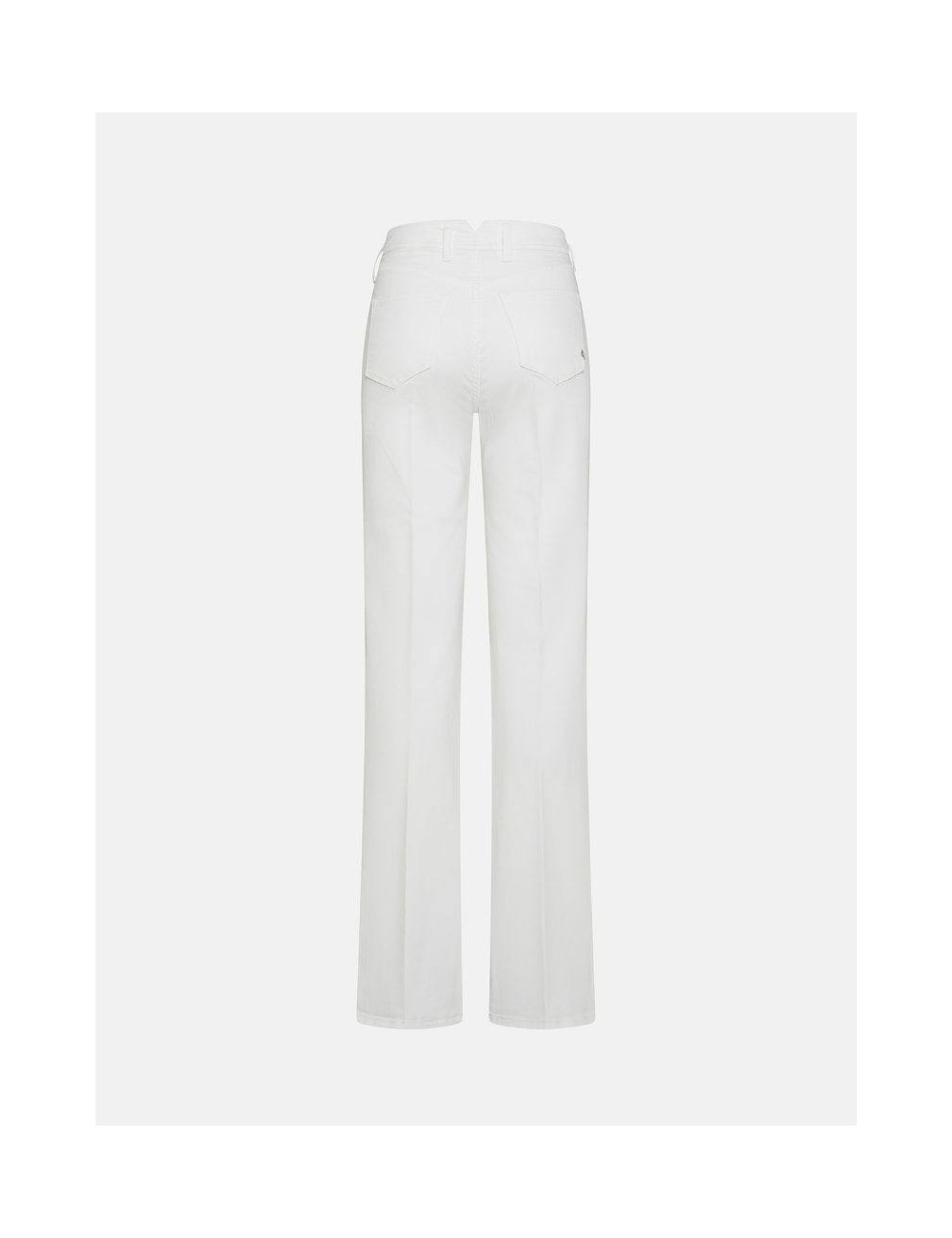 Jeans in bull di cotone vita alta