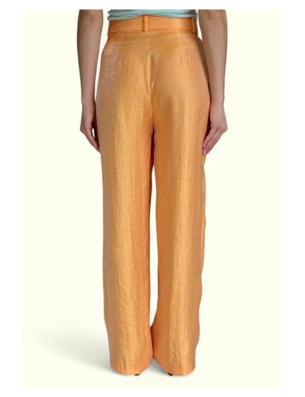 Tailleur arancio effetto lucido
