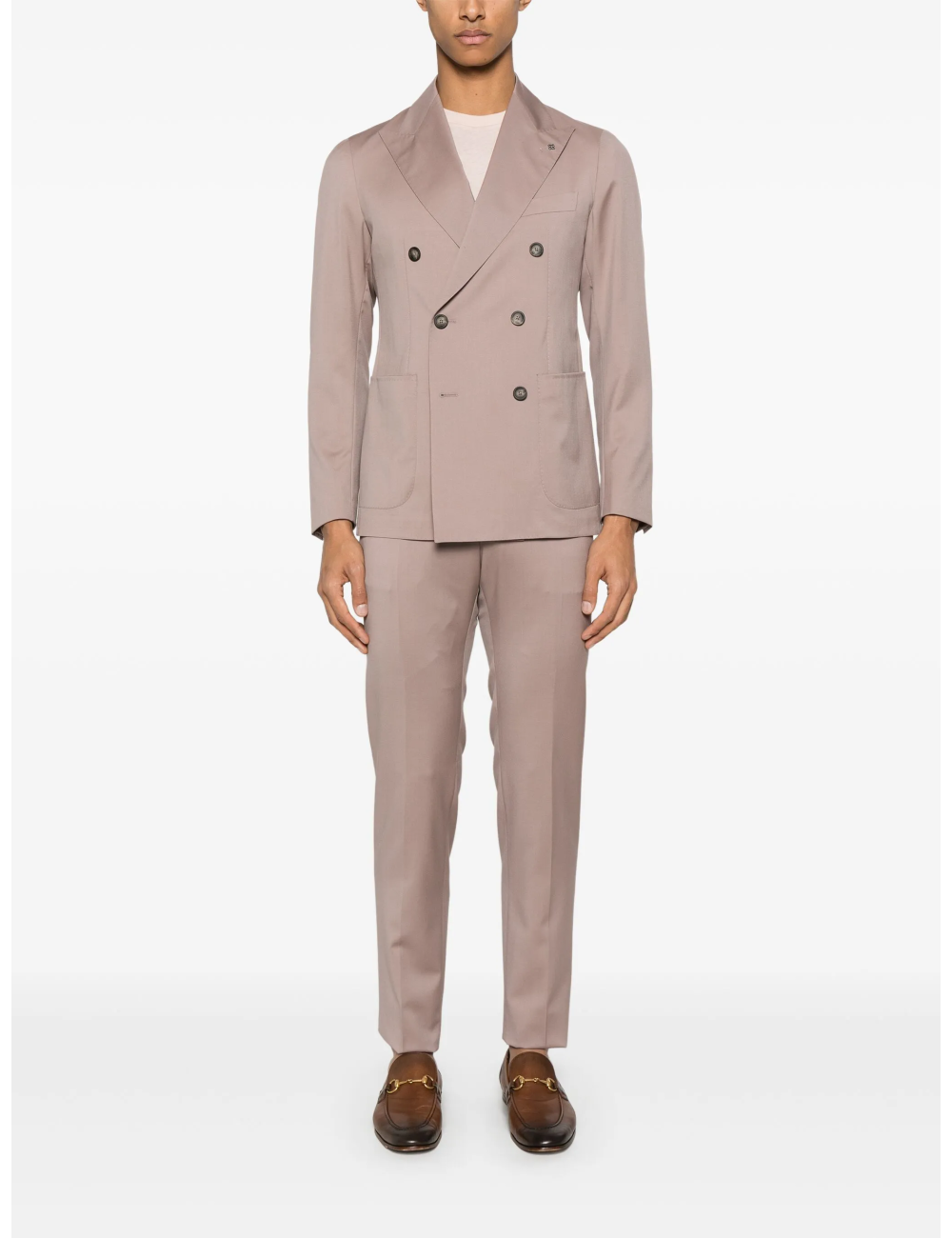 Abito doppiopetto rosa polvere