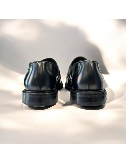 Mocassino nero in pelle