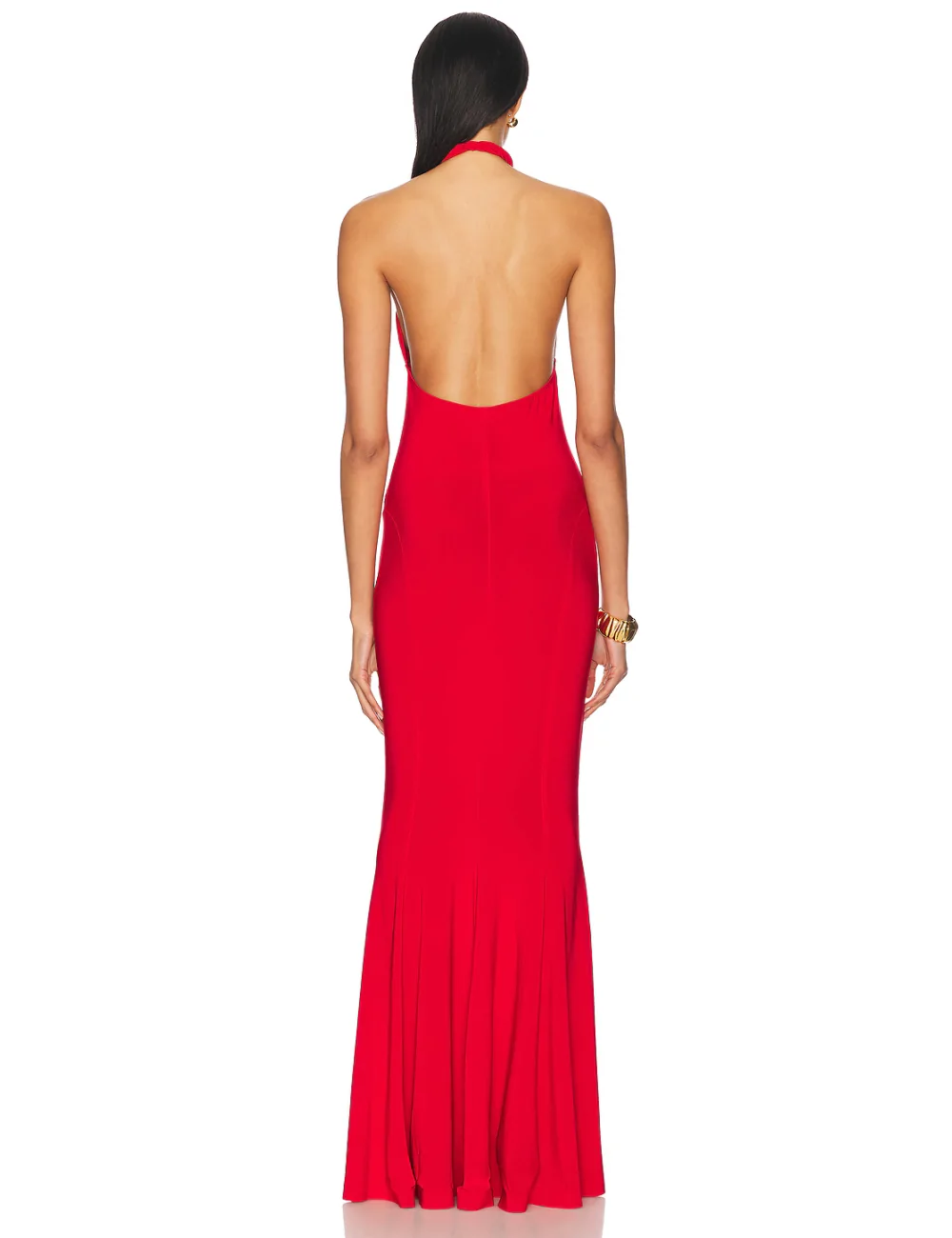 Abito lungo con collo incrocio