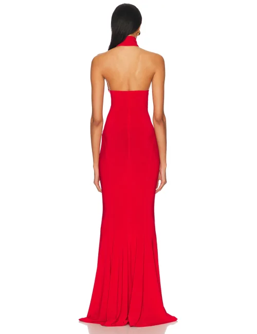 Abito a coda di pesce con scollo a tartaruga