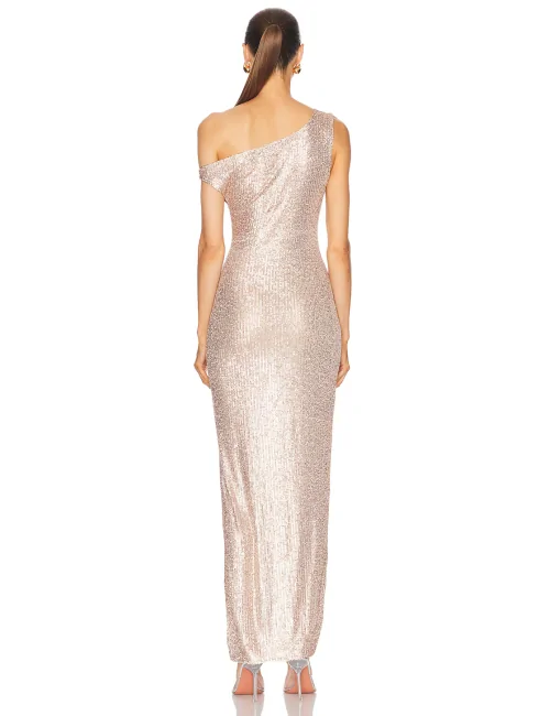 Abito lungo con pailettes