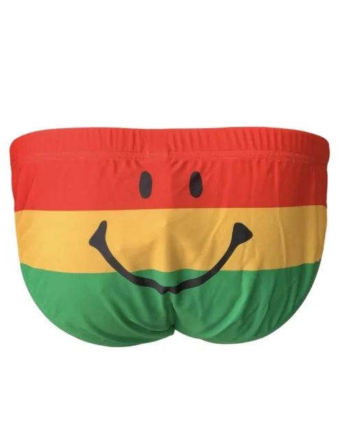 Costume a slip con bandiera e smile