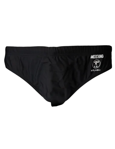 Costume nero con logo Moschino