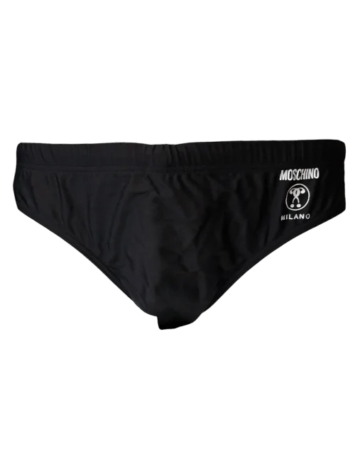 Costume nero con logo Moschino