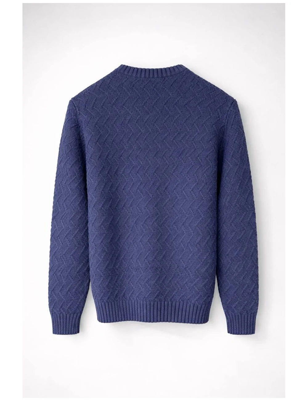 Girocollo in lana blu