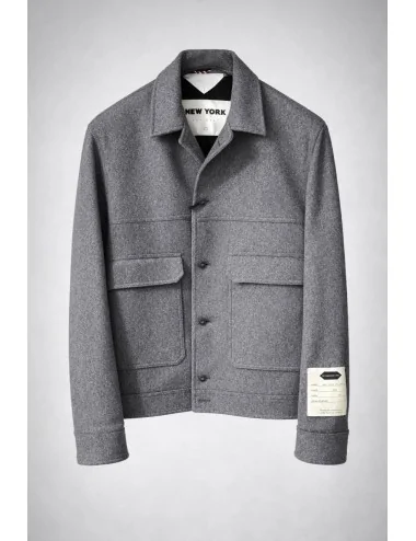 Giacca camicia in lana