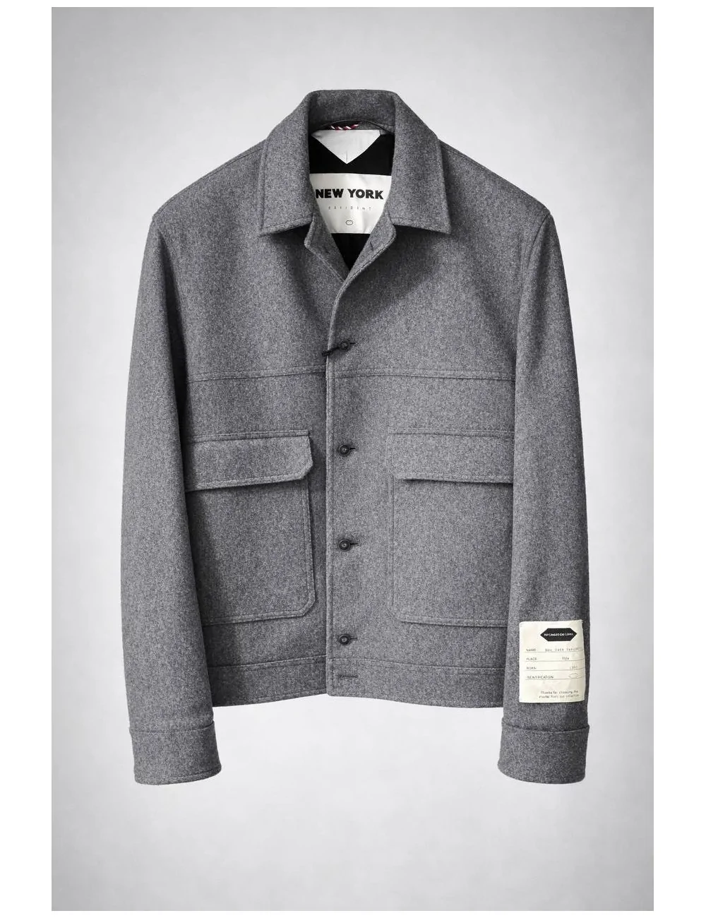 Giacca camicia in lana