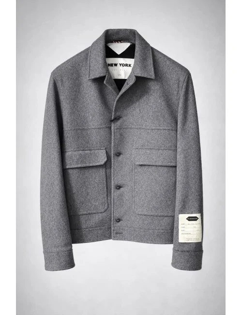 Giacca camicia in lana