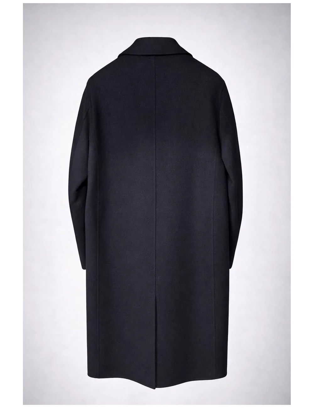 Cappotto blu notte in lana doppiopetto