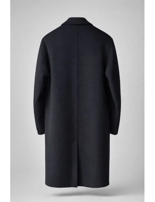 Cappotto blu notte monopetto