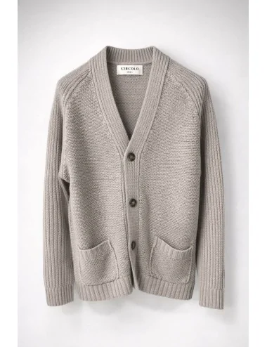 Cardigan doppio punto