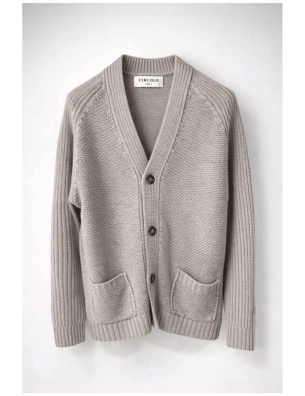 Cardigan doppio punto
