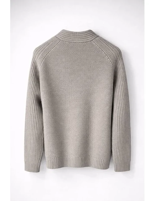 Cardigan doppio punto