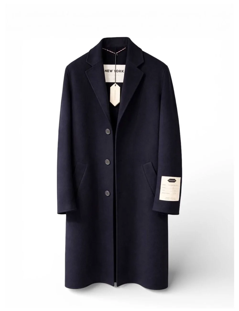 Cappotto blu notte monopetto