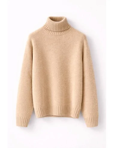 Maglia collo alto boucle