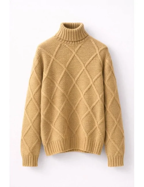 Maglione collo alto in lana