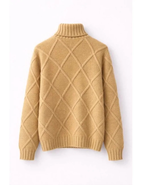 Maglione collo alto in lana