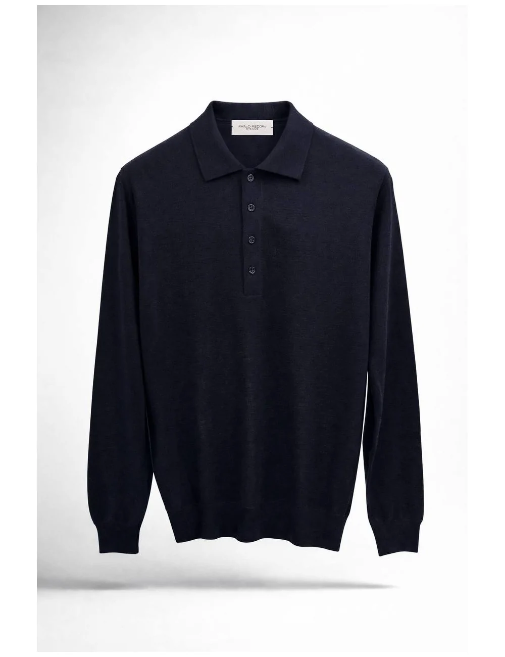 Polo in lana quattro bottoni