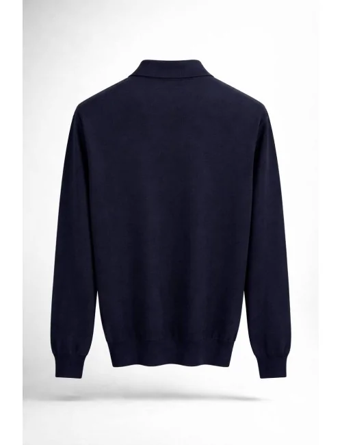 Polo in lana quattro bottoni