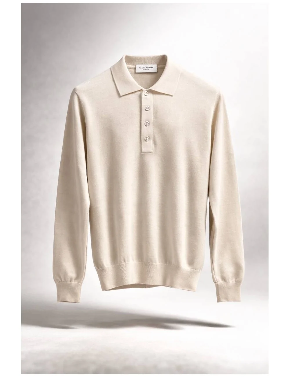 Polo in lana quattro bottoni