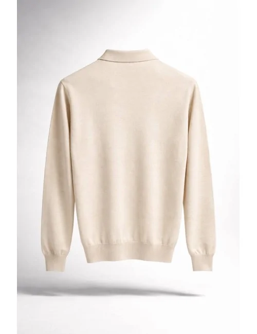 Polo in lana quattro bottoni