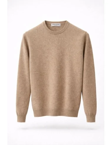 Maglione sabbia in lana merinos