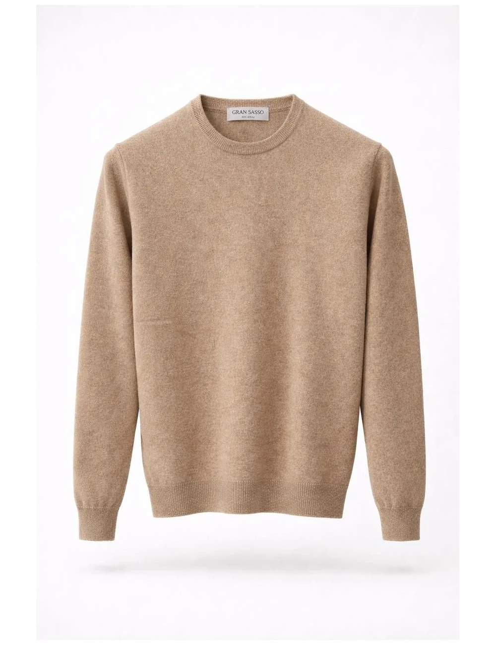 Maglione sabbia in lana merinos