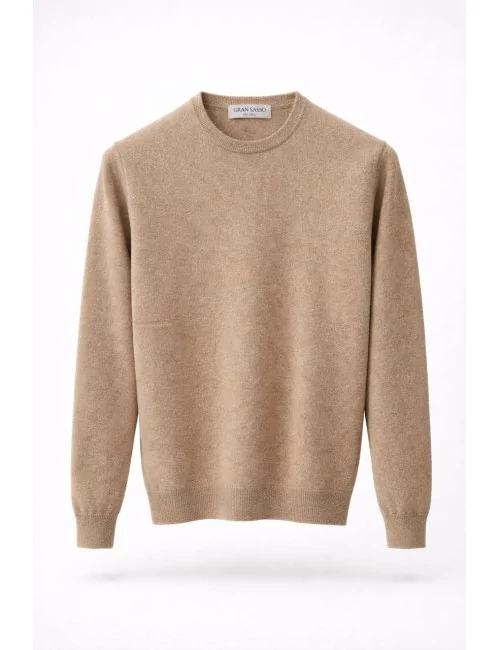 Maglione sabbia in lana merinos