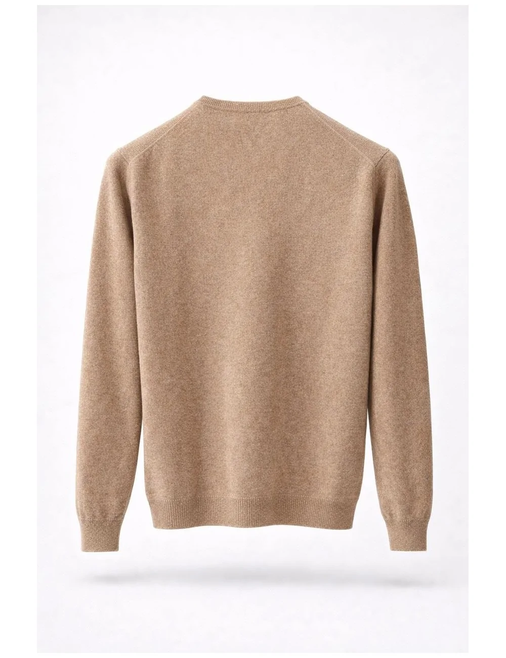 Maglione sabbia in lana merinos