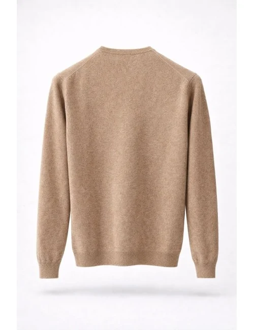 Maglione sabbia in lana merinos