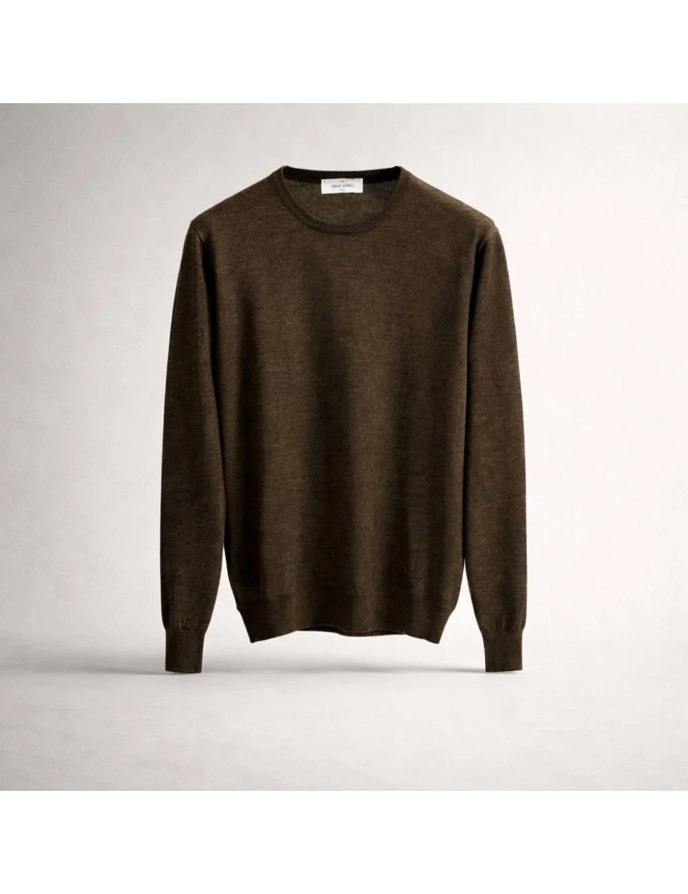 Maglia girocollo in lana e seta