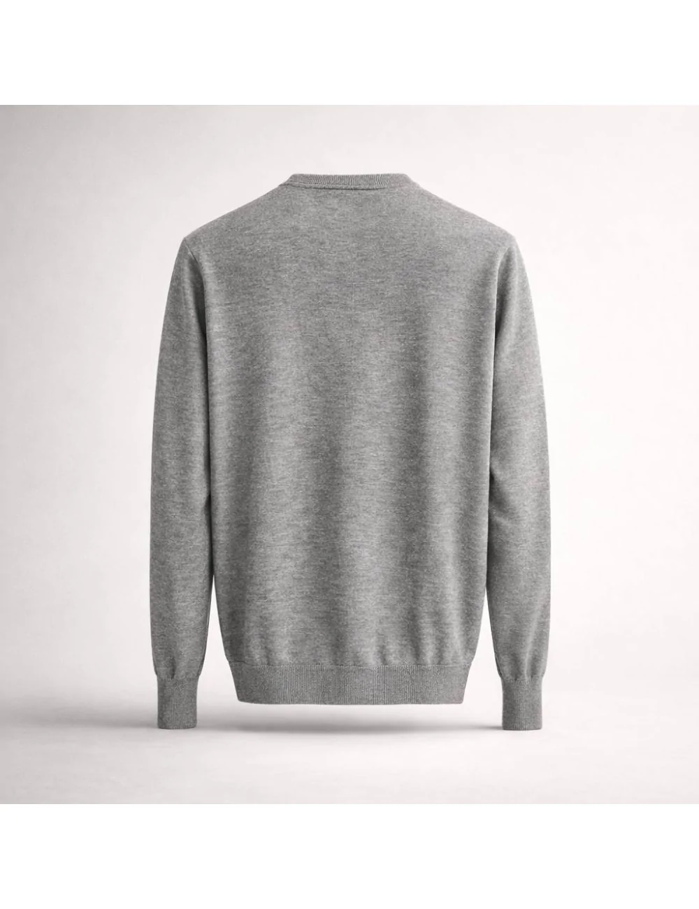 Maglia girocollo in lana e seta