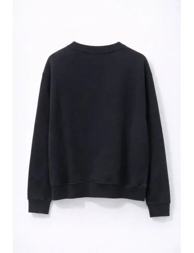 Felpa nera con logo dorato 2