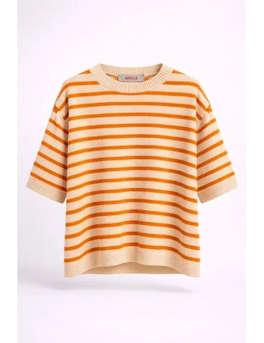 Maglia A Bande Maniche A 3/4