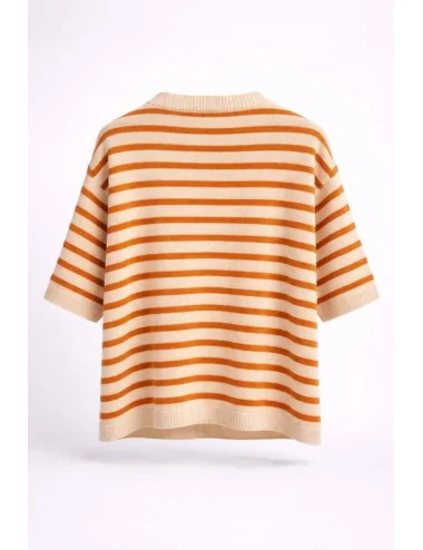 Maglia A Bande Maniche A 3/4 2