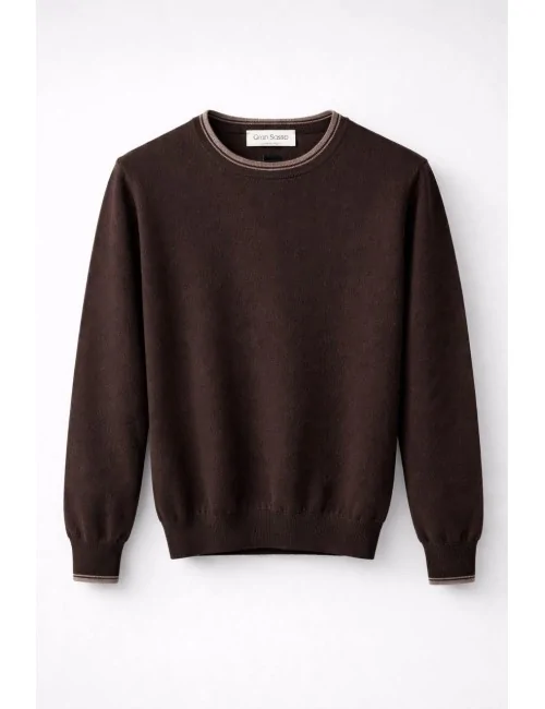 Maglia girocollo con bordo